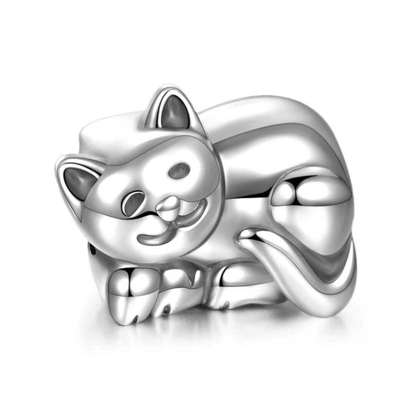 Cat Charm Silver - soufeelus