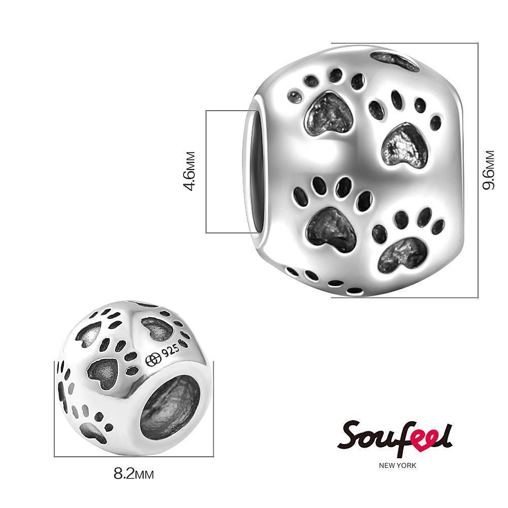 Special Offer Paw Print Charm Silver - soufeelus