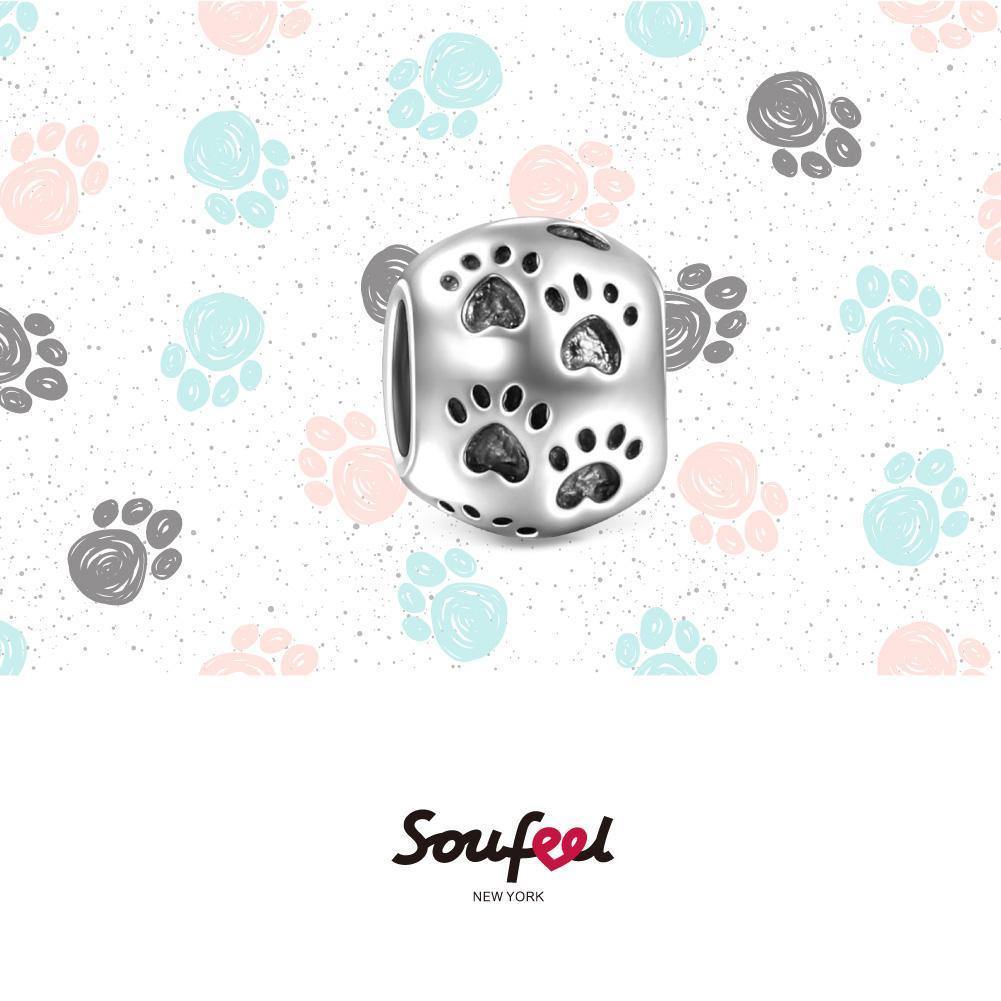 Special Offer Paw Print Charm Silver - soufeelus