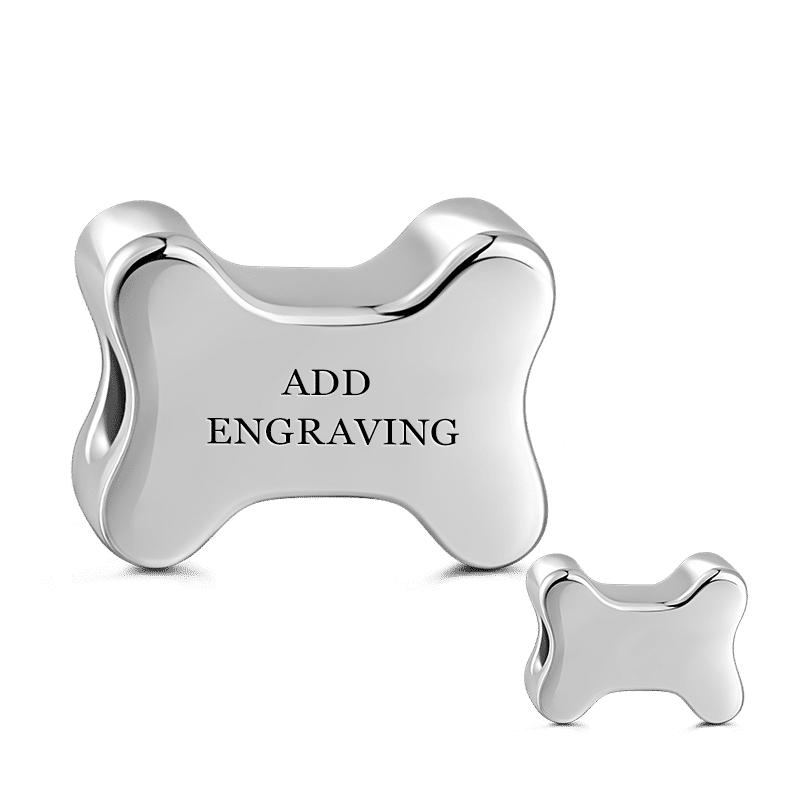 Engraved Bone Charm Silver - soufeelus