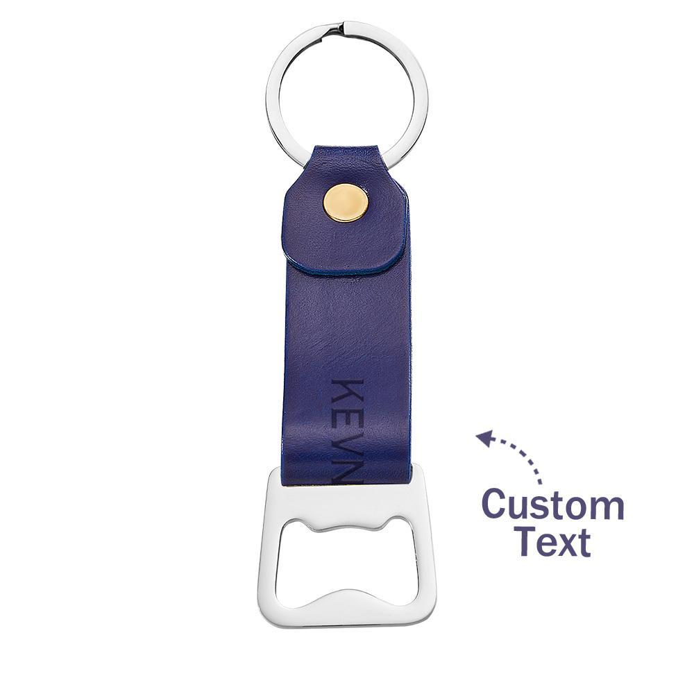 Custom Engraved Bottle Opener Keychain Beer Key Fob Gifts For Dad - soufeelus