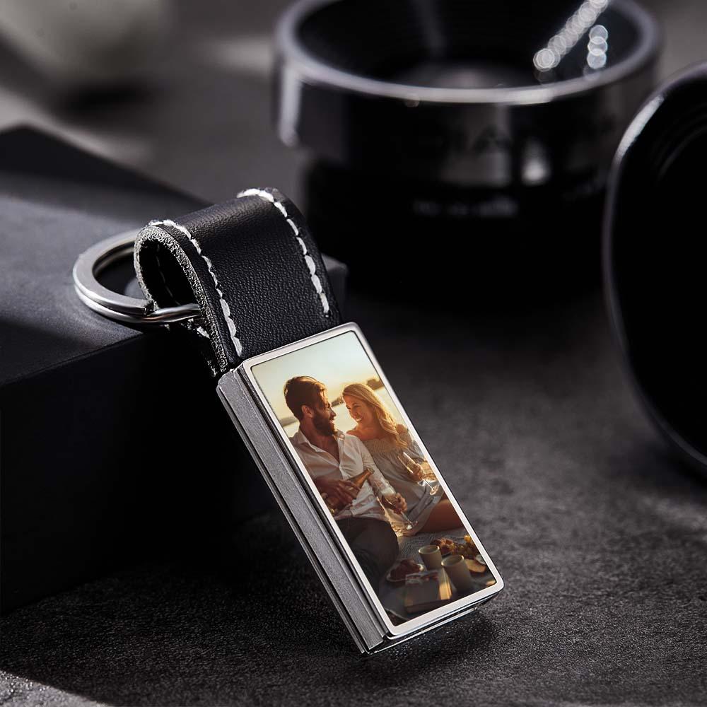 Scannable Spotify Code Song Photo Keychain Personalized Creative Gifts for Couples - soufeelus