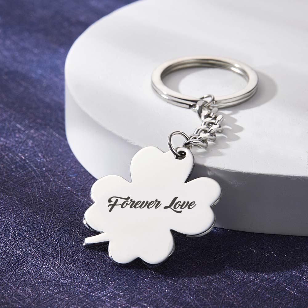 Custom Music Keychain Scannable Spotify Code Song Shamrock Keychain Gifts - soufeelus