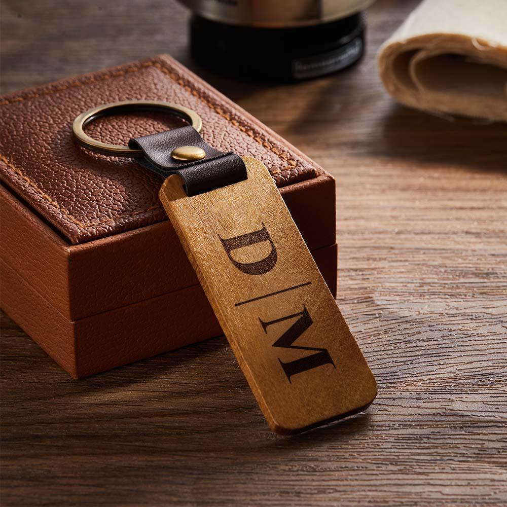 Scannable Spotify Code Wood Keychain Vintage Engraved Keychain For Him - soufeelus
