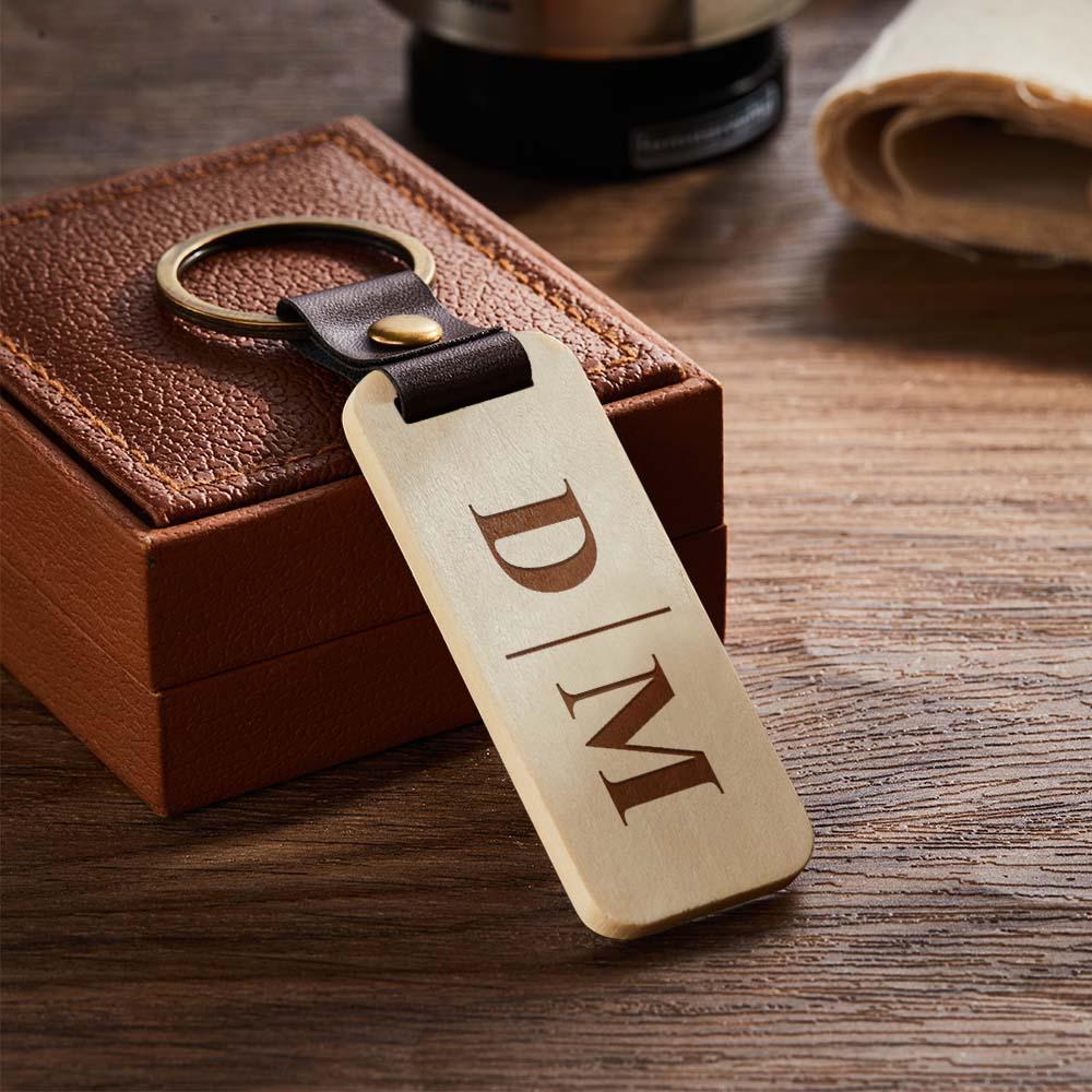 Scannable Spotify Code Wood Keychain Vintage Engraved Keychain For Him - soufeelus