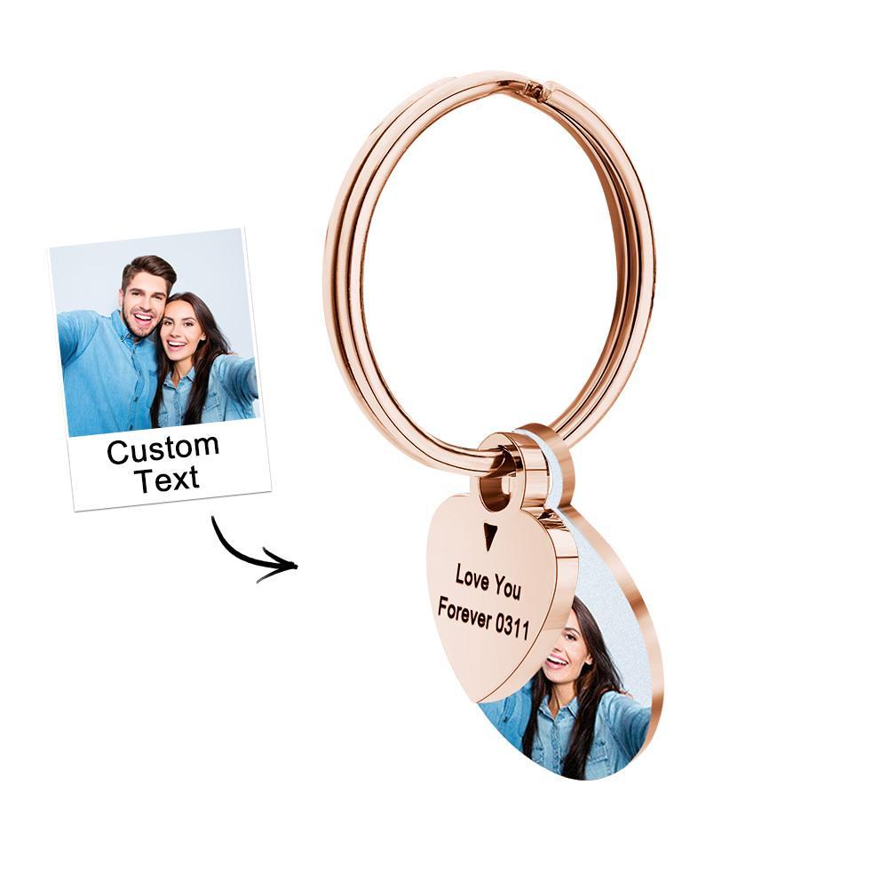 Personalized Photo Family Keychain Engraved Metal Key Chain Gifts For Him - soufeelus