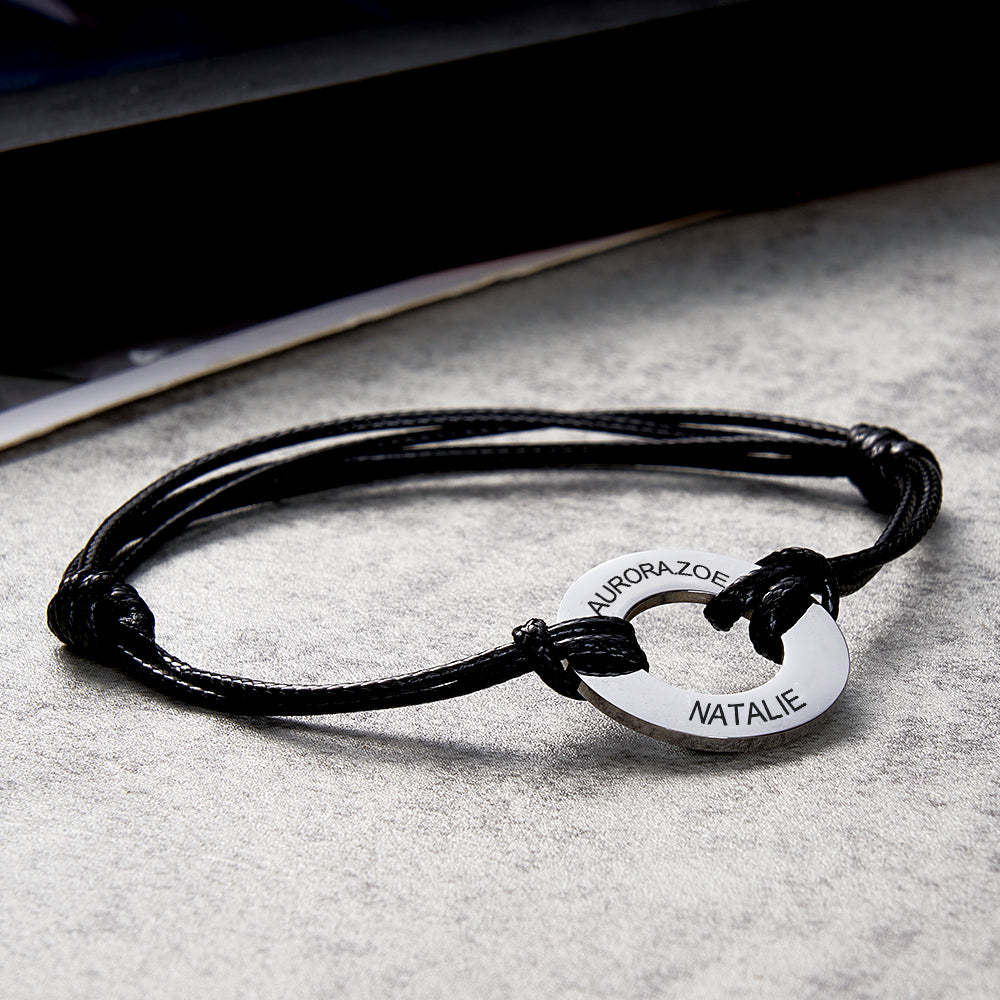 Custom Engraved Bracelet Simple Design Gifts For Dad - soufeelus