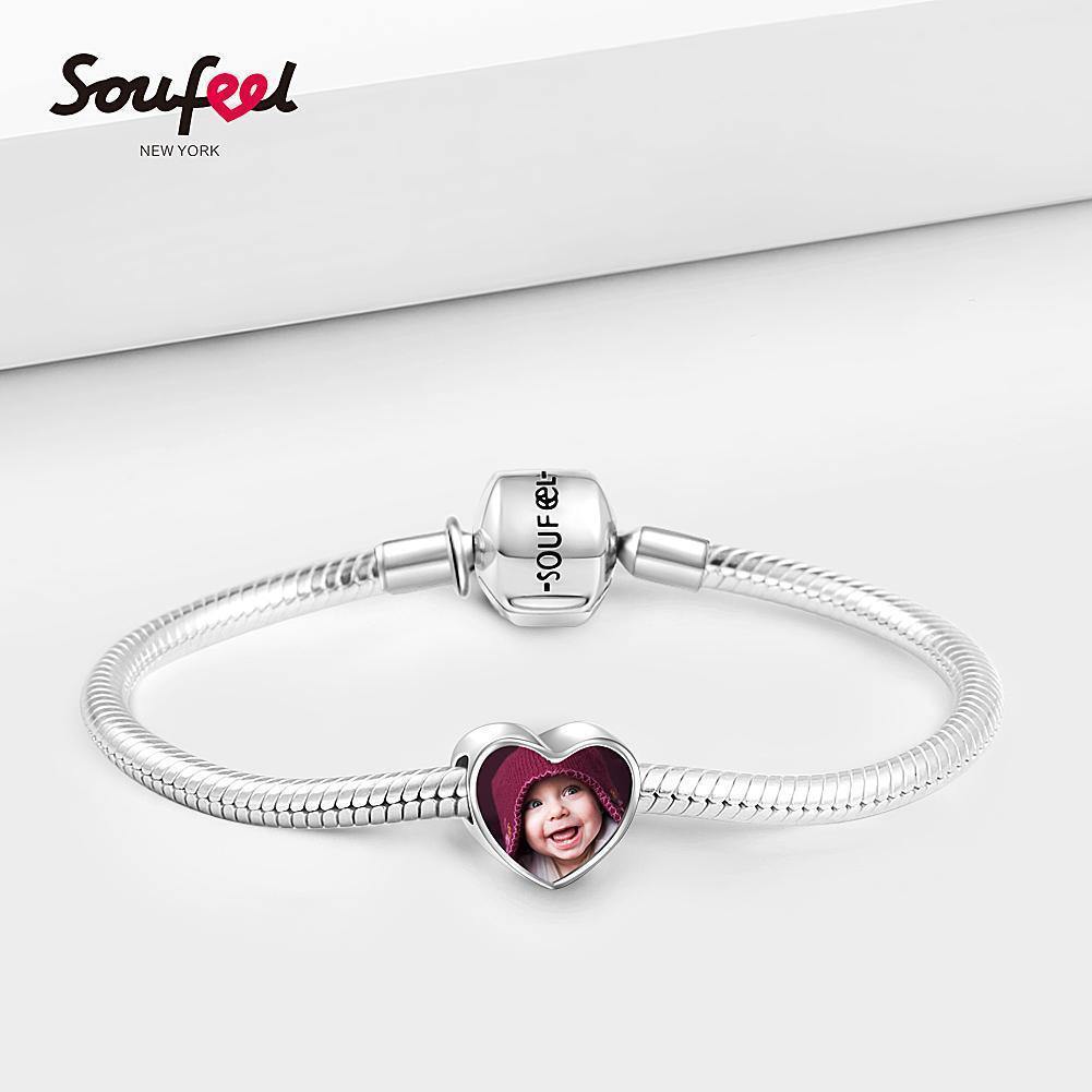 Heart Photo Charm Personalized Charm Sterling Silver