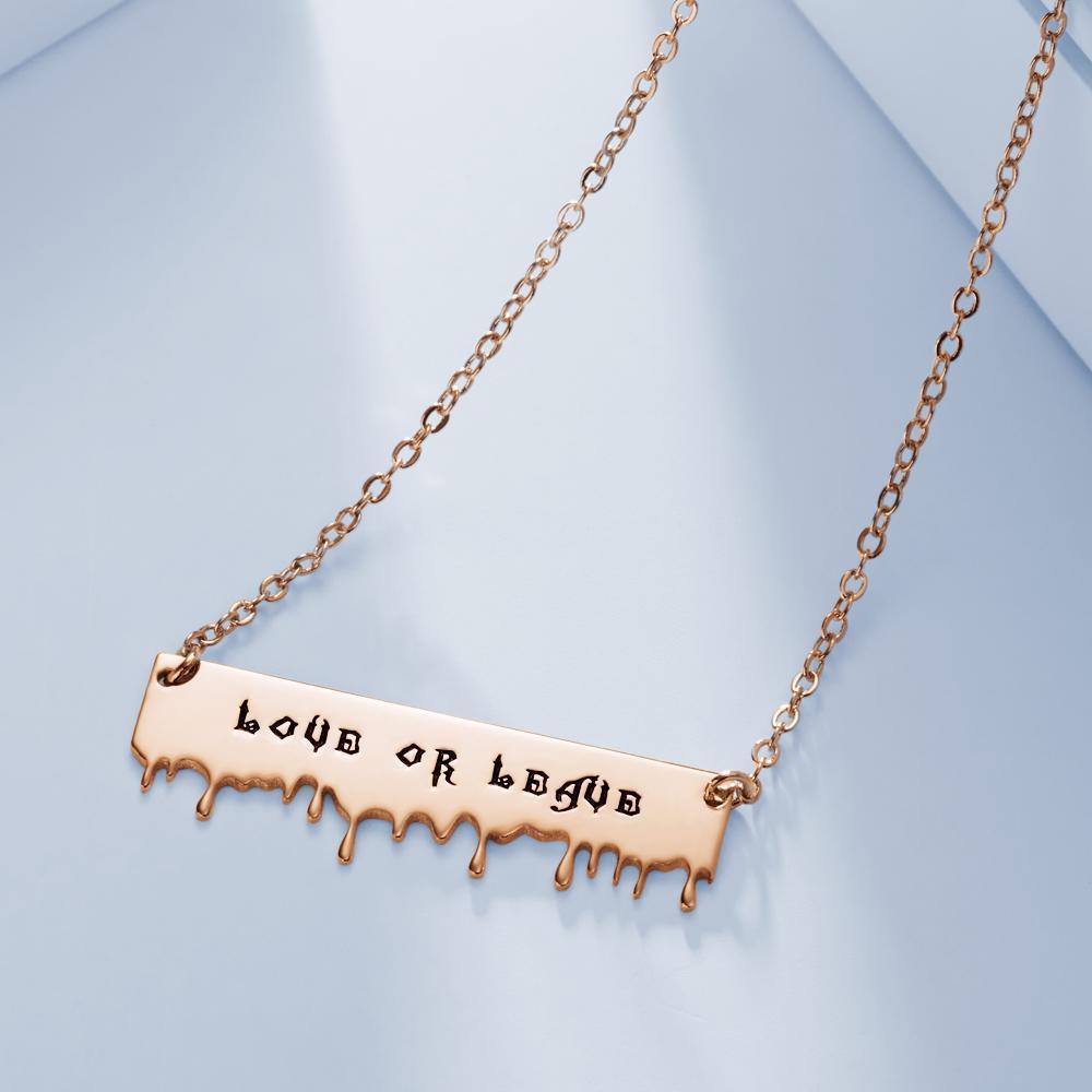 Custom Necklace Name Necklace for Gifts Rose Gold Plated - soufeelus