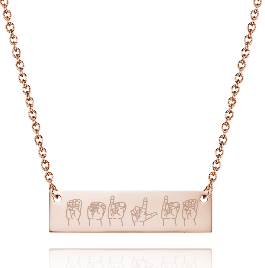 Custom ASL Necklace Name Necklace Creative Gifts for Girlfriend - soufeelus