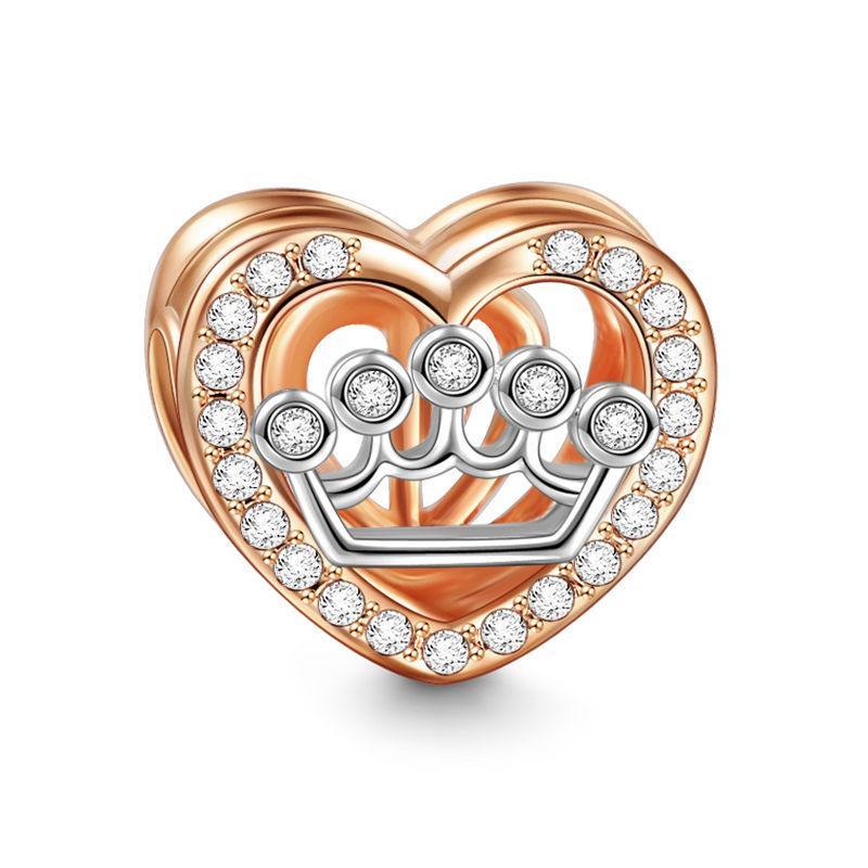 Queen of My Heart Charm Rose Gold - soufeelus