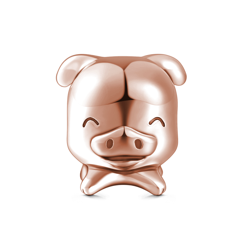 Pig Charm Rose Gold - soufeelus