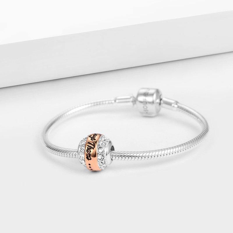 Best Friends Always There Charm Rose Gold Plated Silver - soufeelus