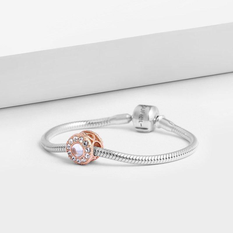 Infinity Sunshine Charm Rose Gold Plated Silver - soufeelus