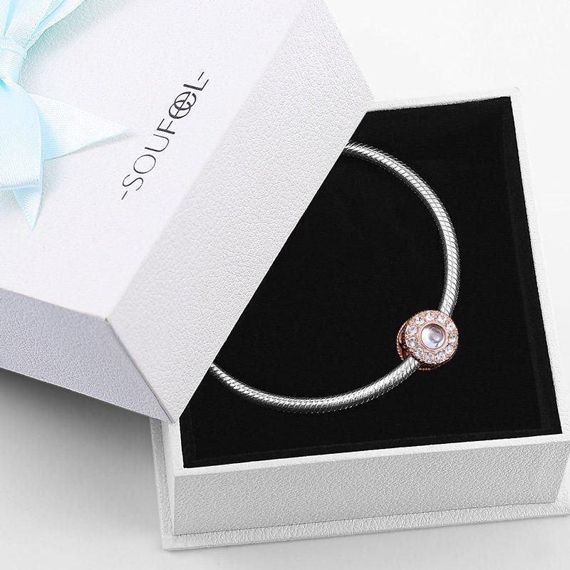 Infinity Sunshine Charm Rose Gold Plated Silver - soufeelus