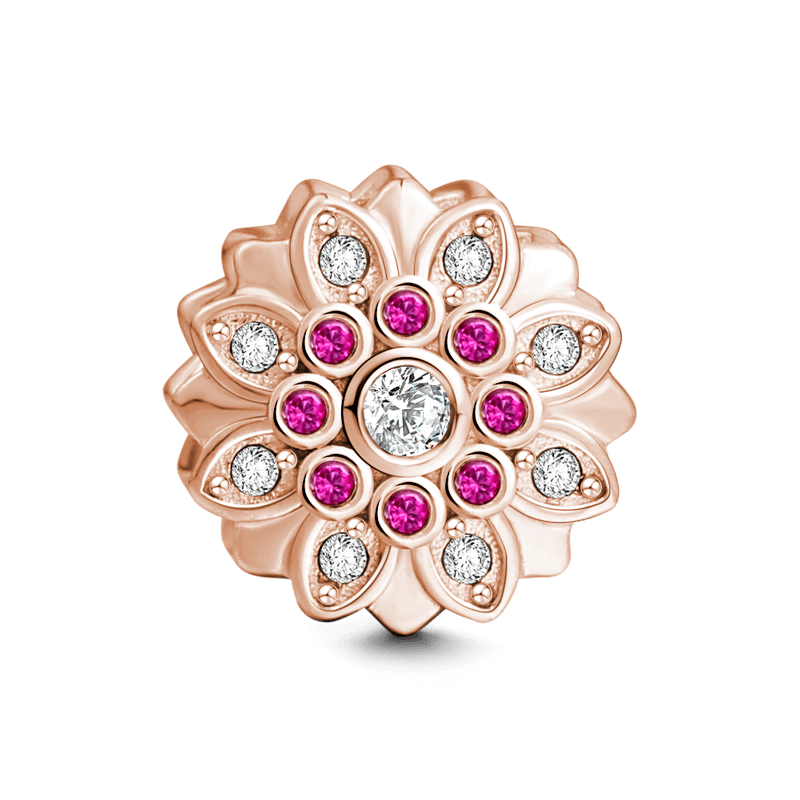 Stamen Charm Rose Gold Plated Silver - soufeelus
