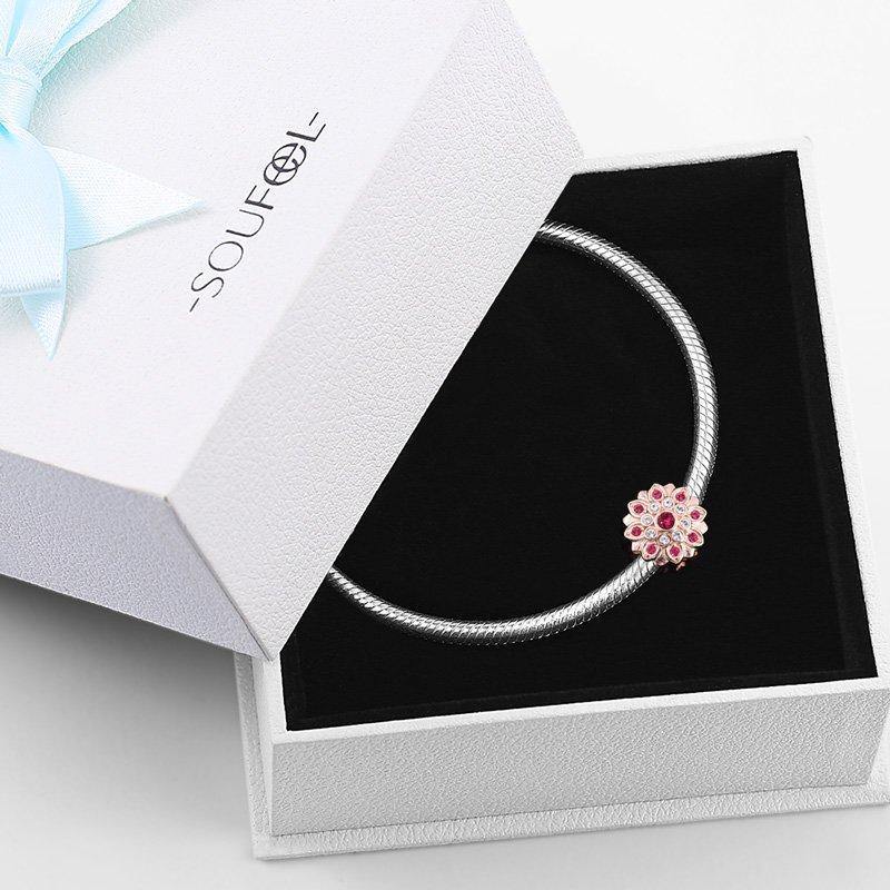 Stamen Charm Rose Gold Plated Silver - soufeelus