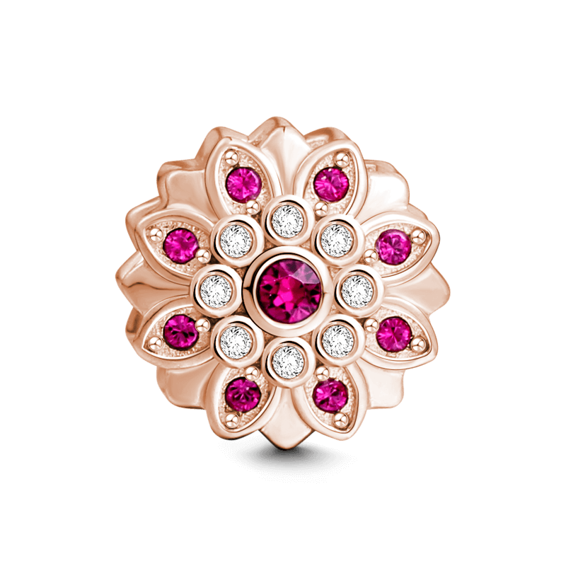 Stamen Charm Rose Gold Plated Silver - soufeelus
