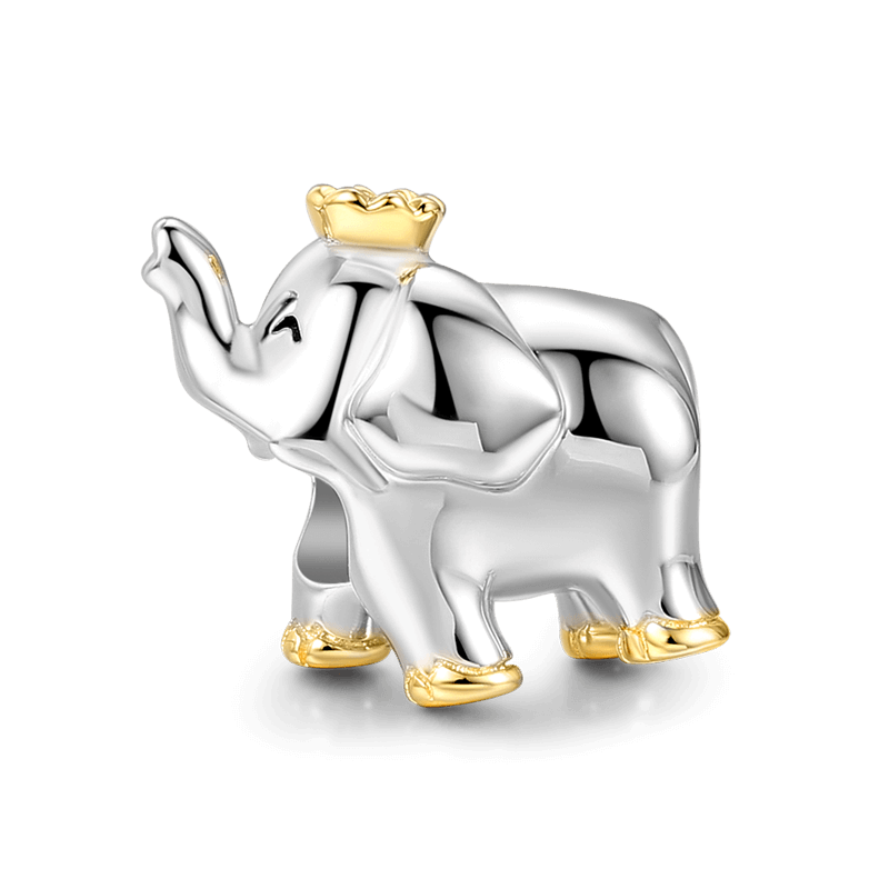 Thailand Elephant Charm 14k Gold Plated Silver - soufeelus