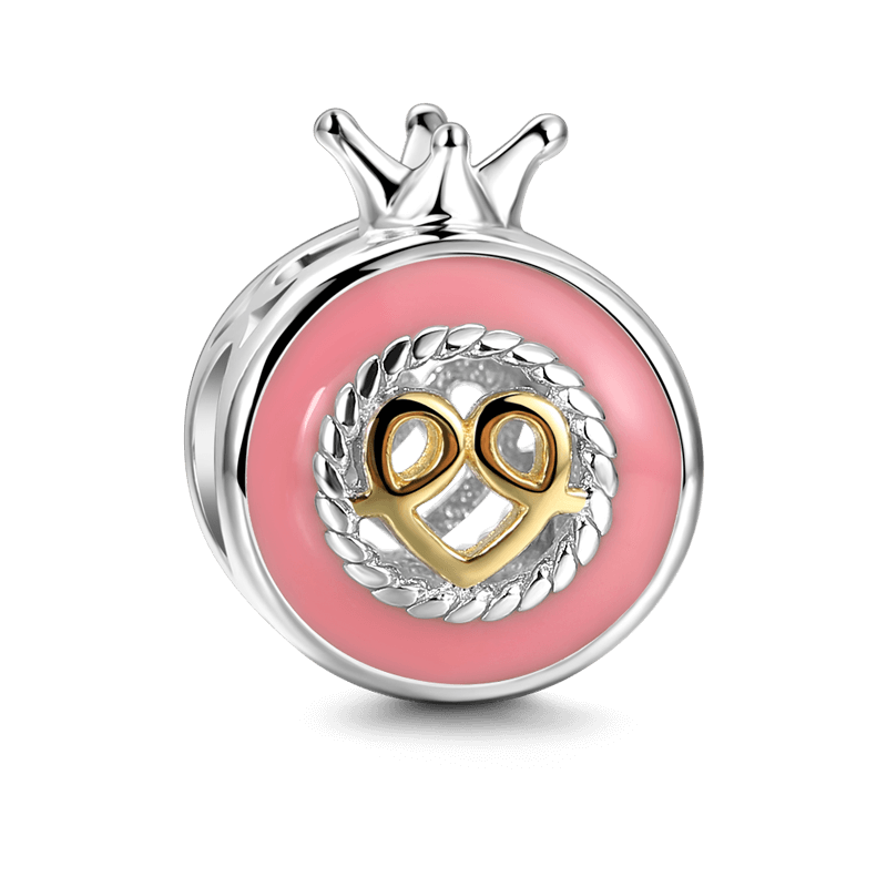 Little Princess in My Heart Charm 14k Gold Plated Silver - soufeelus