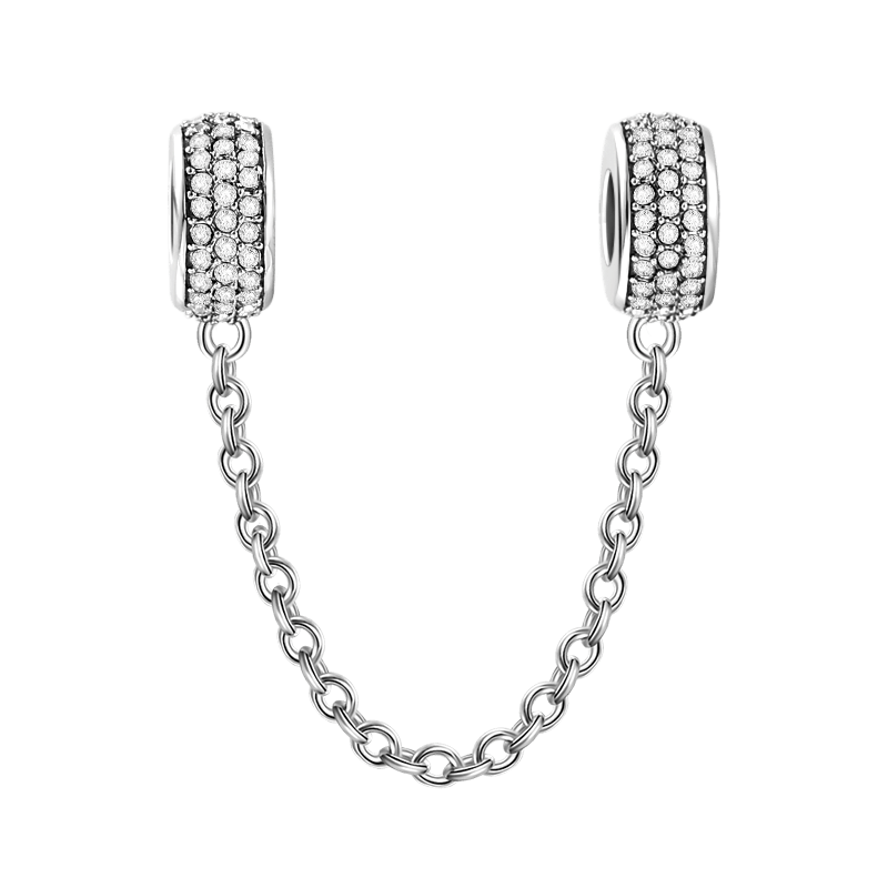 Soufeel Crystal Charm Safety Chain Silver - soufeelus