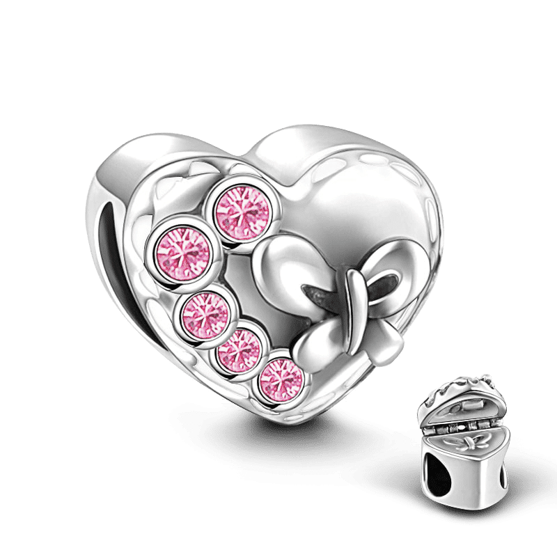 Soufeel Crystal Gift Box Charm Silver - soufeelus