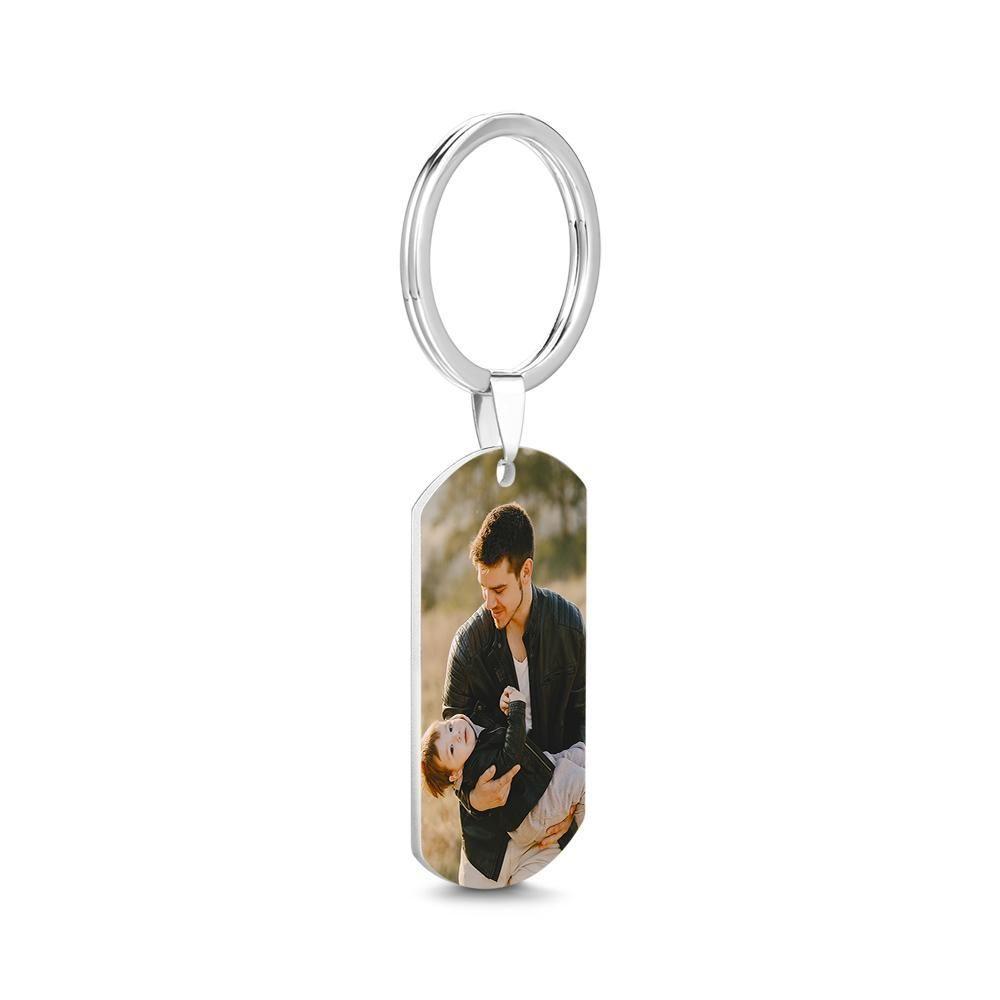 Personalized Tag Keychain Stainless Steel Father S Gifts