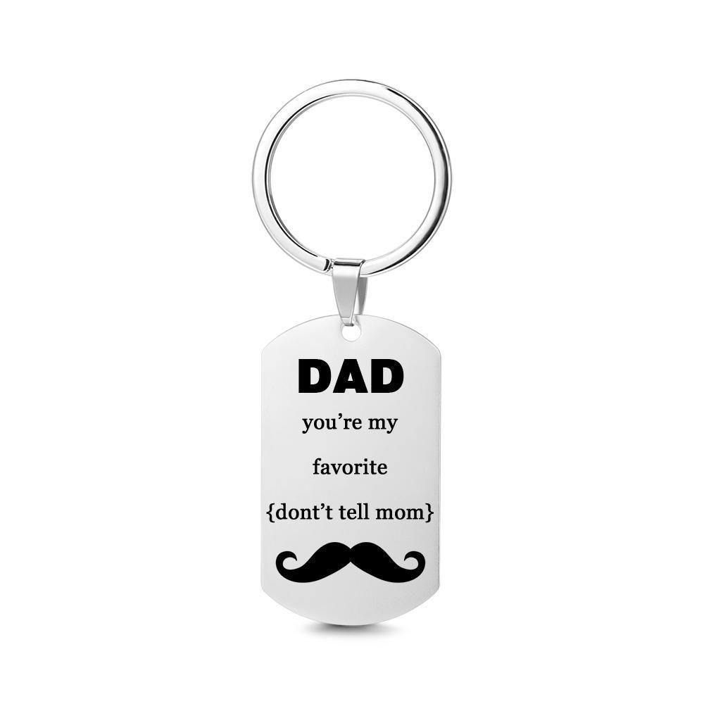 Personalized Tag Keychain Stainless Steel Father S Gifts