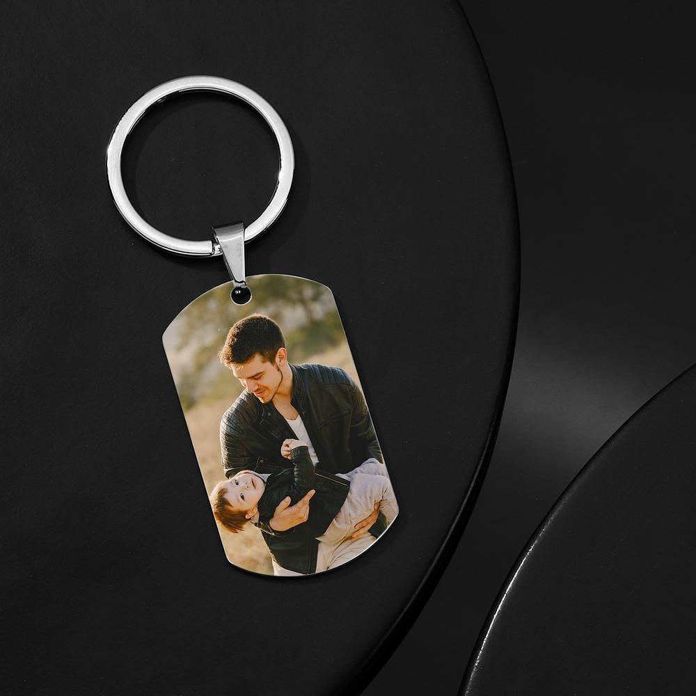 Personalized Tag Keychain Stainless Steel Father S Gifts