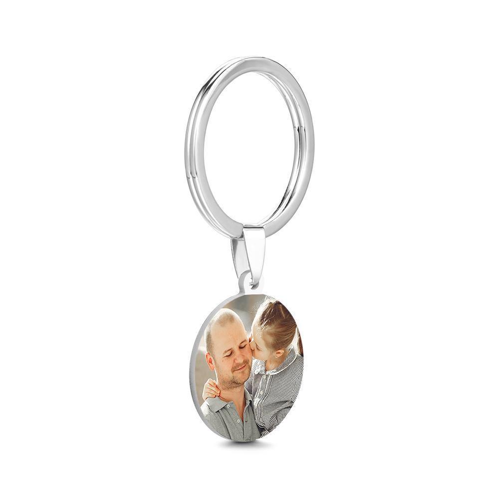 Round Tag Photo Keychain You are a SUPERHERO Gifts for Father - soufeelus