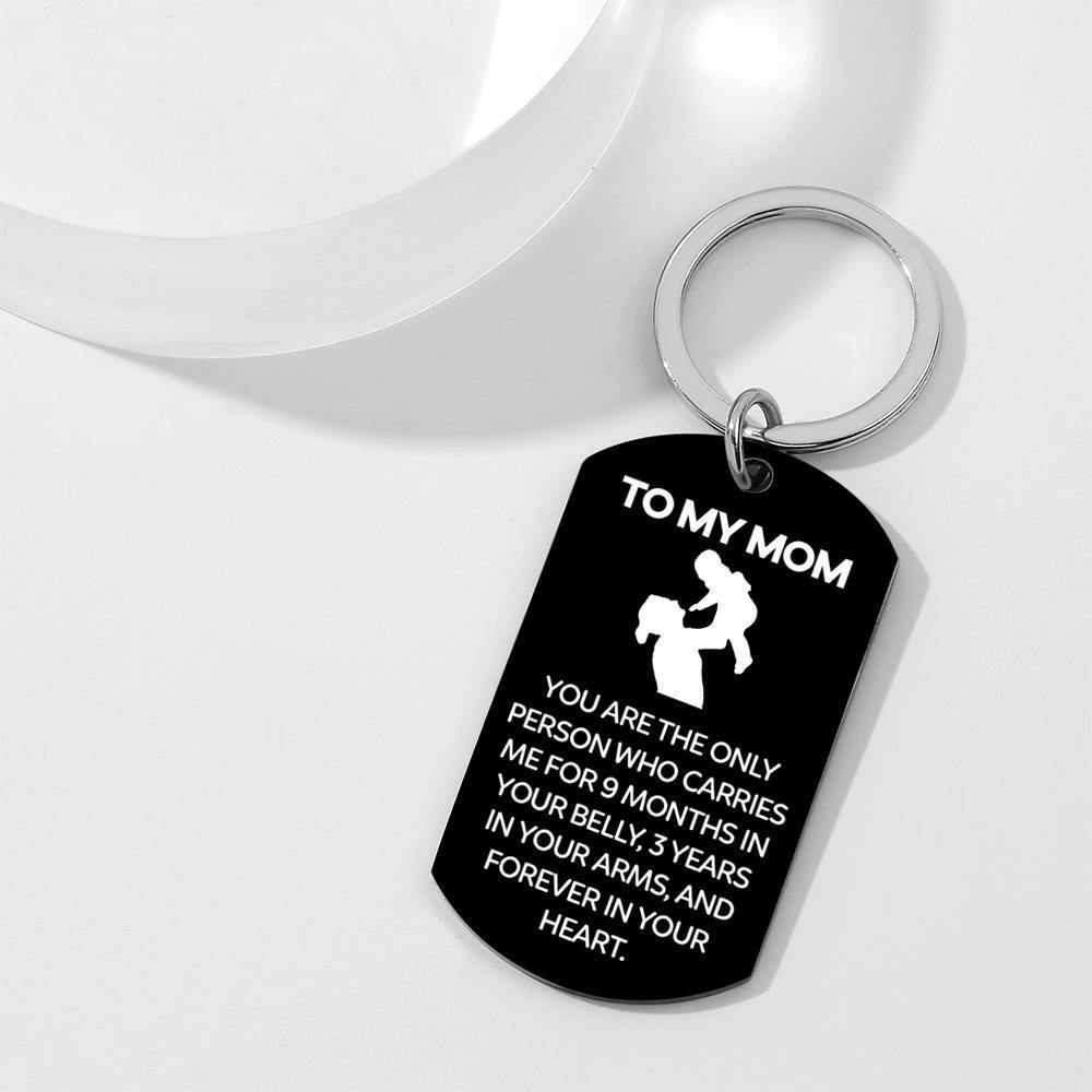 Engraved Tag Photo Keychain Mother's Day Gifts - soufeelus