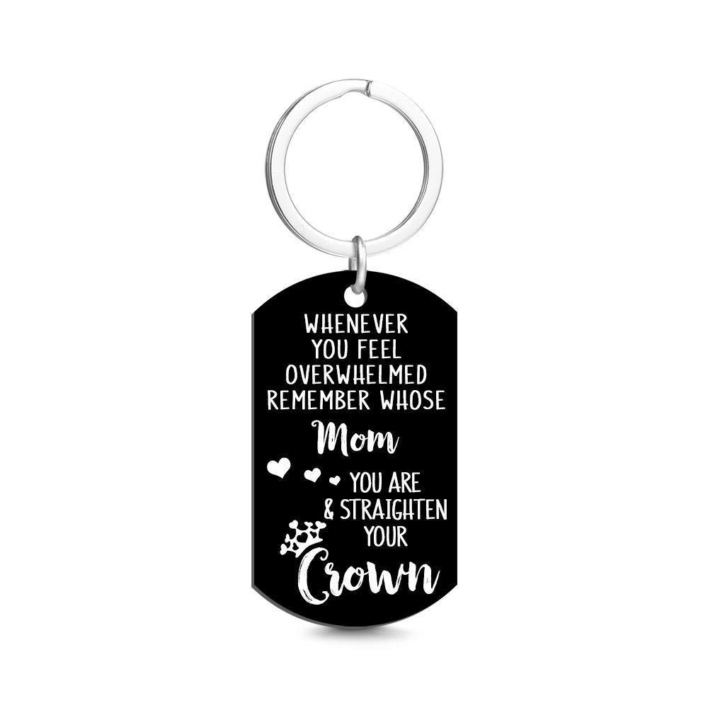 Engraved Tag Photo Keychain Gifts for Mom - soufeelus