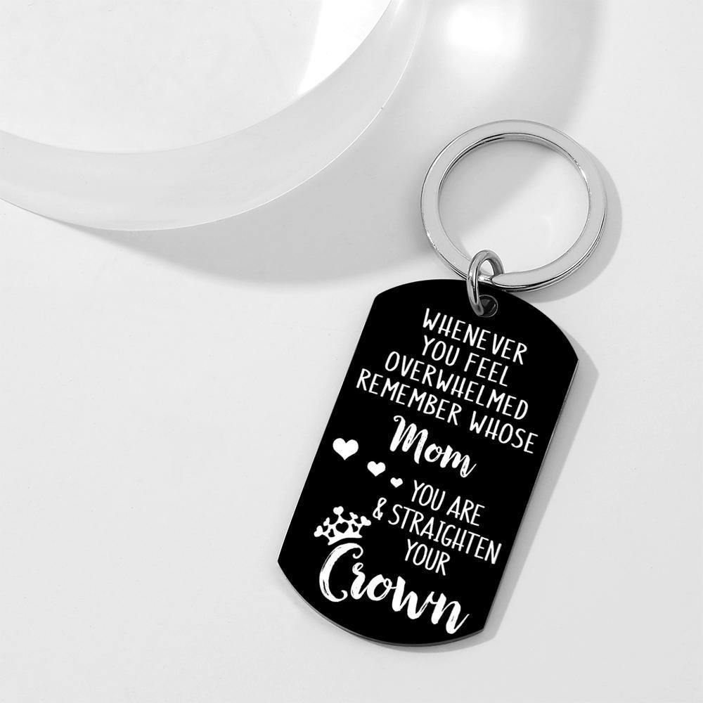 Engraved Tag Photo Keychain Gifts for Mom - soufeelus