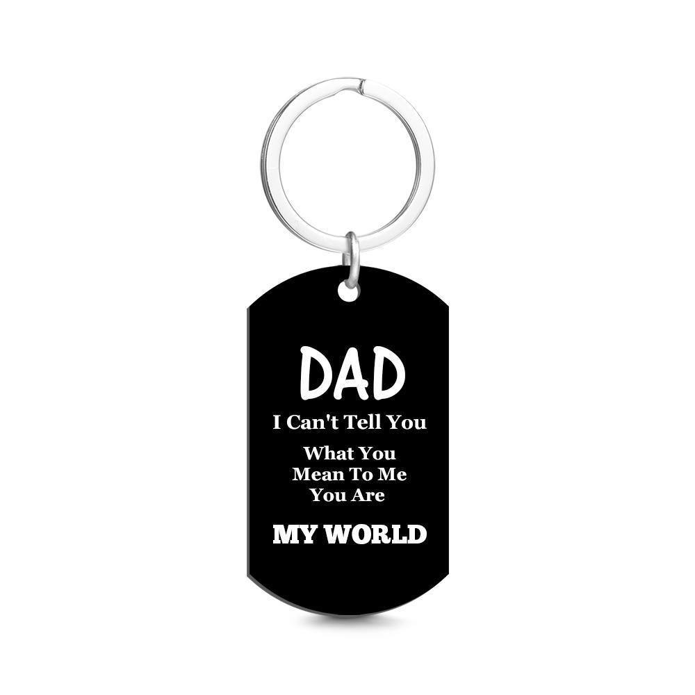 Photo Tag Keychain You Are My World Father's Day Gifts - soufeelus