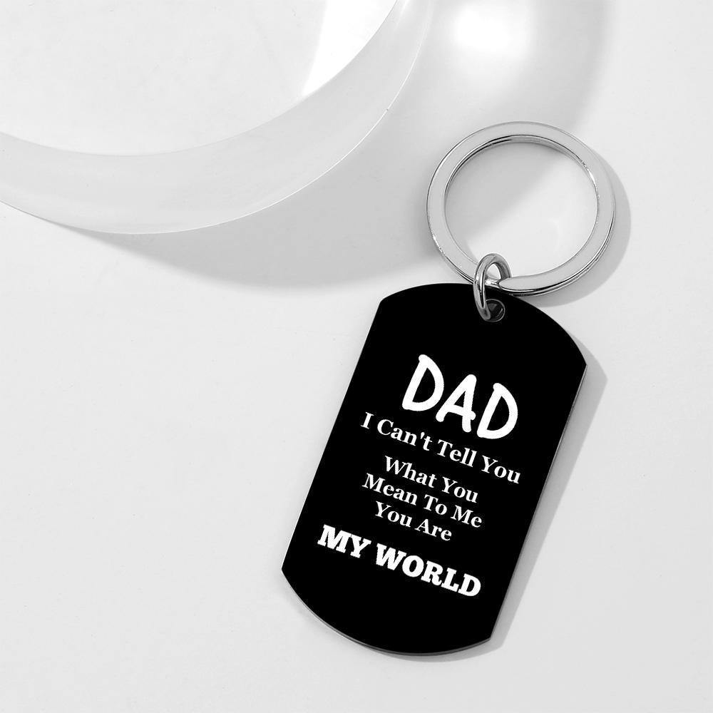 Photo Tag Keychain You Are My World Father's Day Gifts - soufeelus
