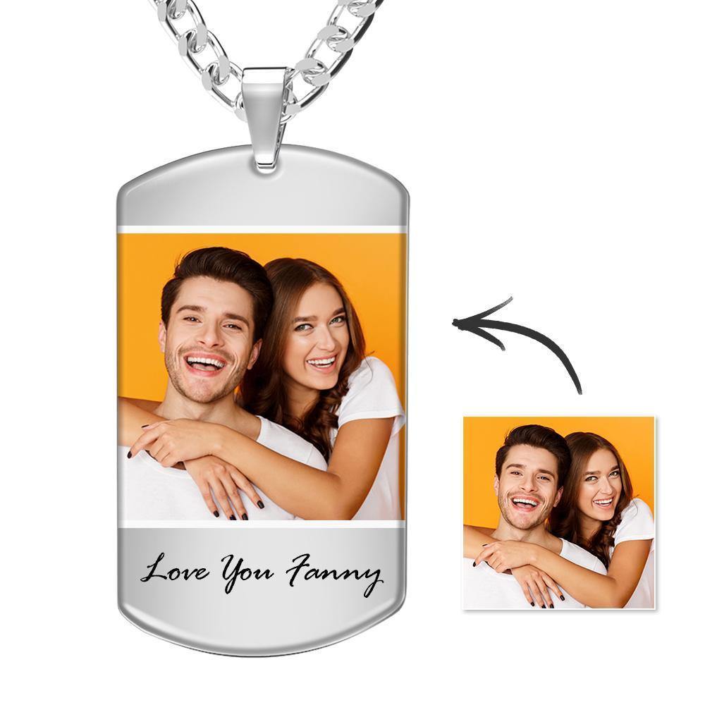 Photo Tag Necklace Three Pictures Colorful Effect Unique Gifts - soufeelus
