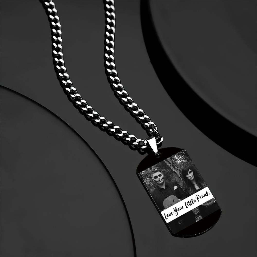 Custom Engraved Spotify Photo Necklace with Custom Calendar Perfect Halloween Gift for a Loved One - soufeelus