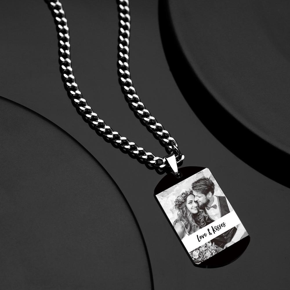 Custom Engraved Music Code Photo Necklace With Custom Calendar Perfect Anniversary Gift For Beloved One