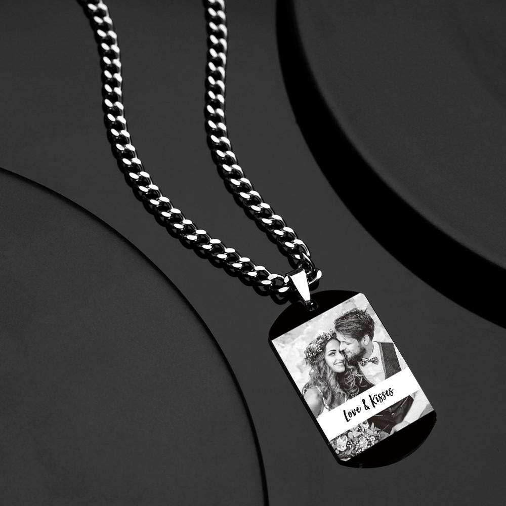 Custom Engraved Spotify Photo Necklace With Custom Calendar Perfect Anniversary Gift For Beloved One - soufeelus