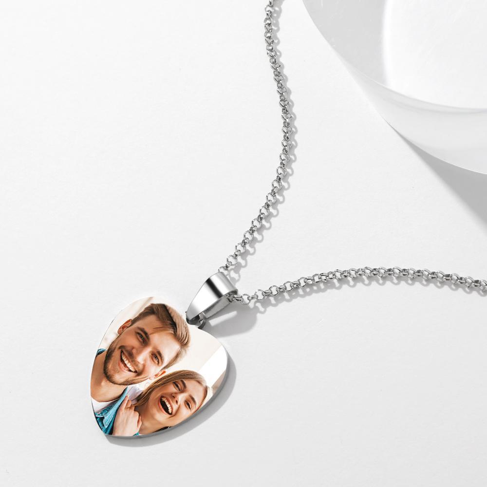 Personalized Calendar Photo Dog Tag Necklace Mens Engraved Dogtag - soufeelus