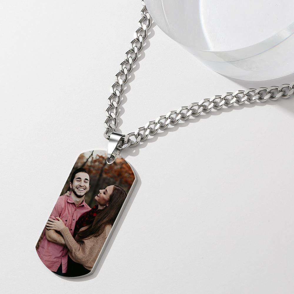 Custom Photo Necklace Spotify Code Necklace Men's Doge Tag Necklace - soufeelus