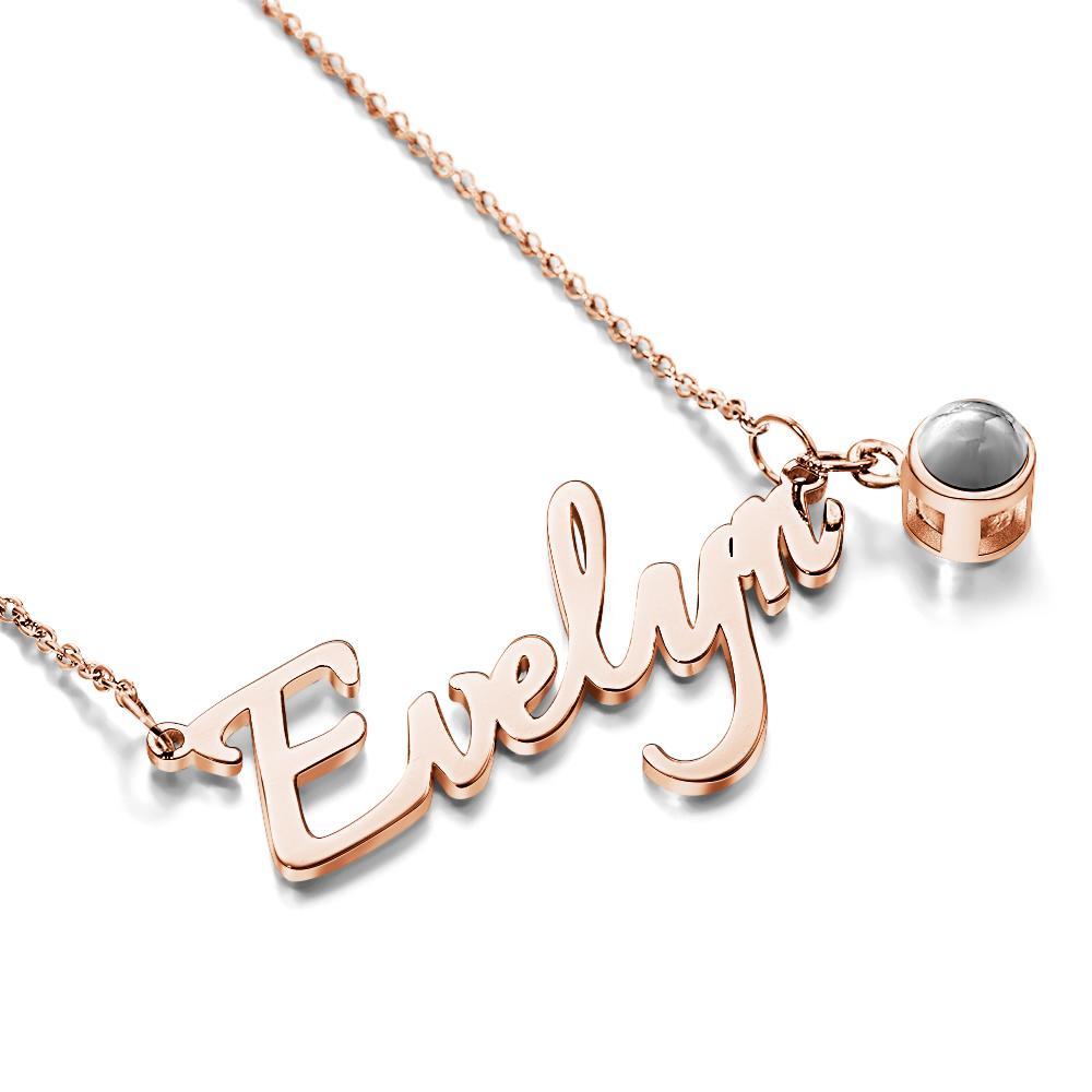 Soufeel Personalized Name And Picture Projection Necklace Creative Gift - soufeelus