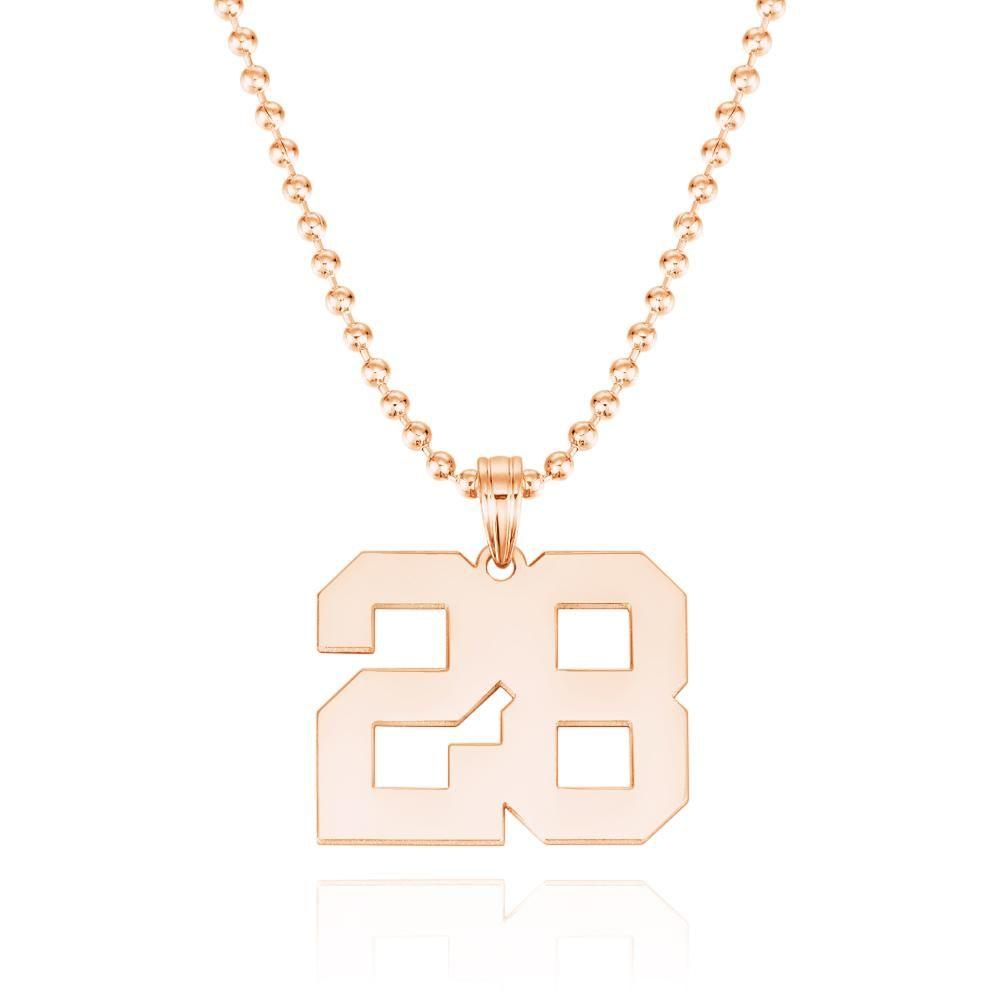 Custom Men's Necklace Engraved Necklace Thick Chain Punk for Friend 14k Gold Plated