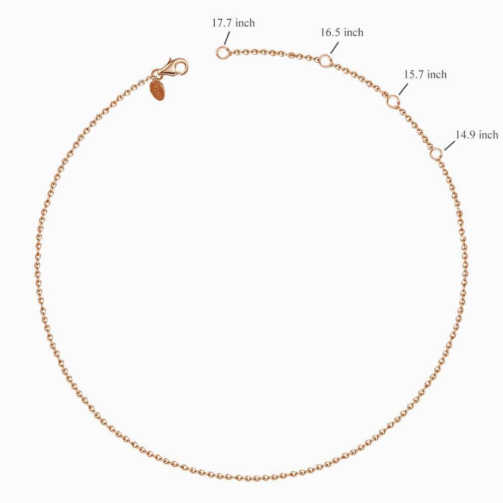 Carrie Style Name Necklace Rose Gold Plated Silver - soufeelus