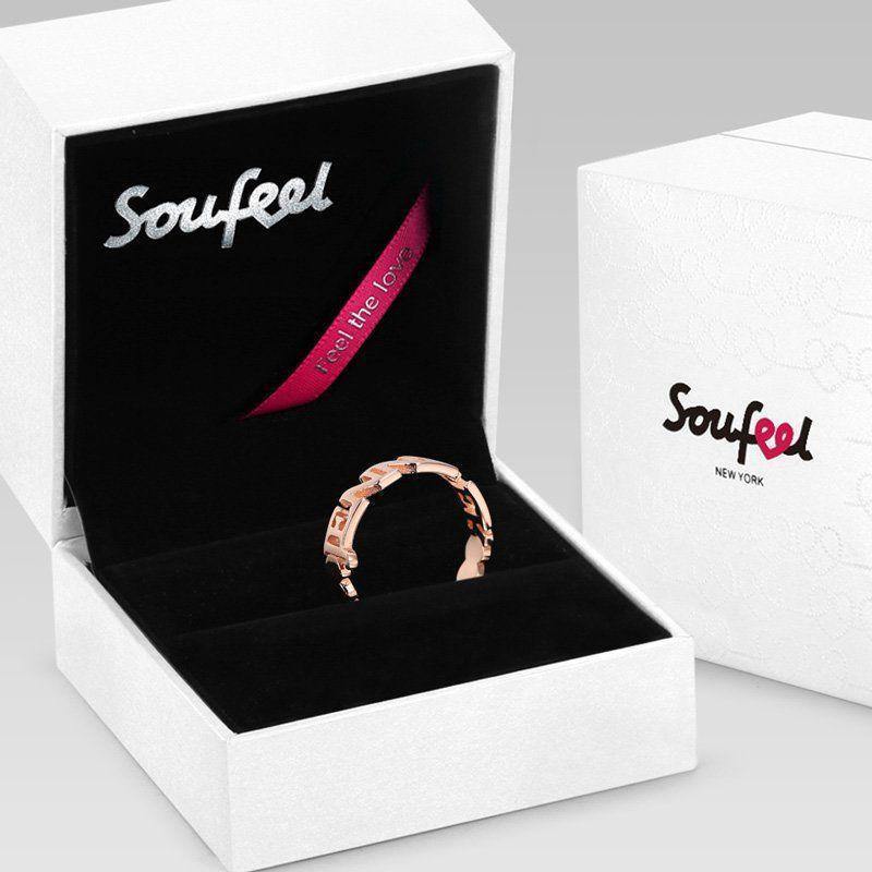 Name Ring Rose Gold Plated Silver - soufeelus