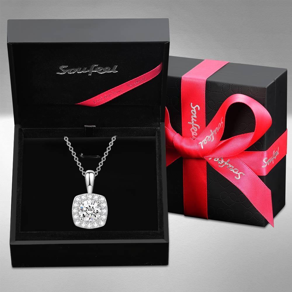 Personalised Birthstone Necklace Platinum Plated Silver - soufeelus