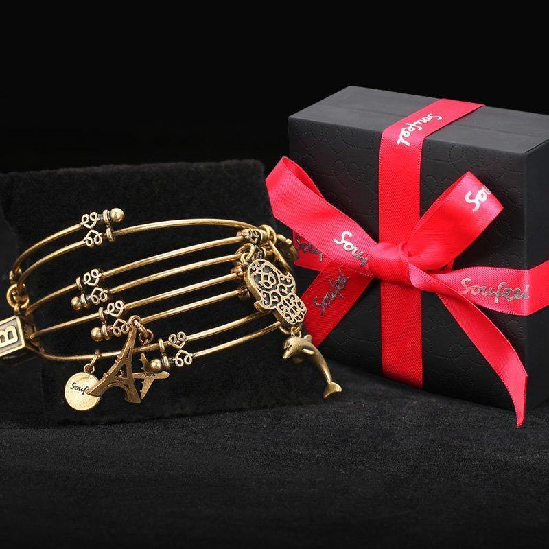 Romantic Paris Charm Bangle - soufeelus