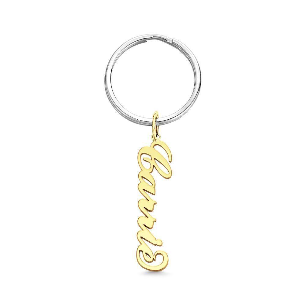 Custom Name Keychain Gold Plated - soufeelus