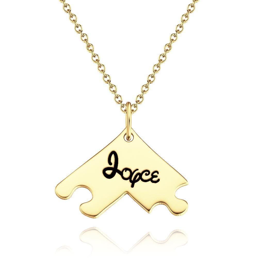 Engraved Necklace Custom Engraved Pendant Gift for Her, Rose Gold - soufeelus
