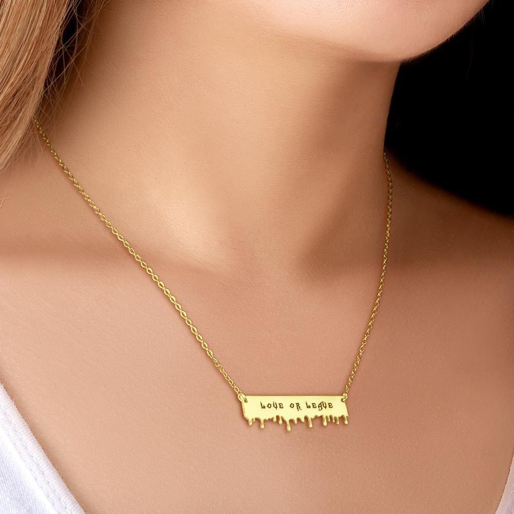 Name Necklace Gifts for Girlfriend 14k Gold Plated - soufeelus